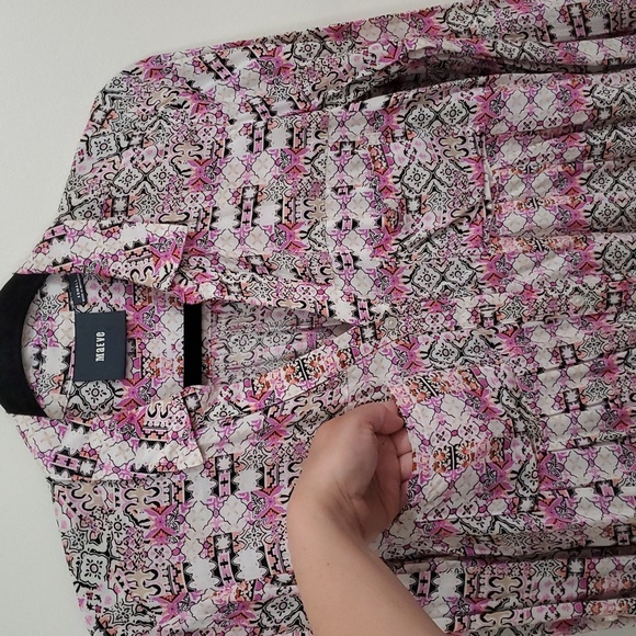 Anthropologie Maeve Islet Floral Print Button Down Rayon Casual  Summer XS - Picture 5 of 16